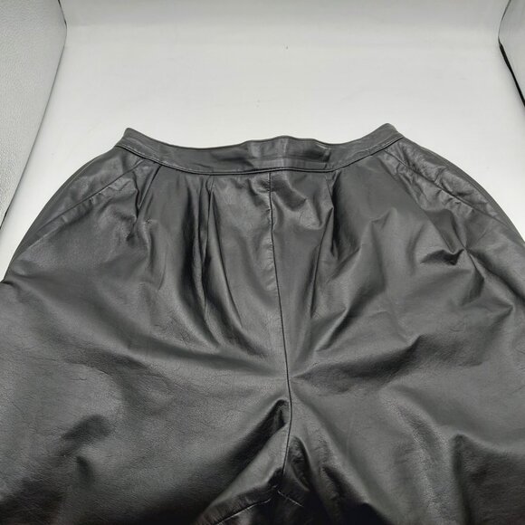 West Bay Women's Size 10 Leather Pants Black High Rise Vintage - Picture 9 of 11